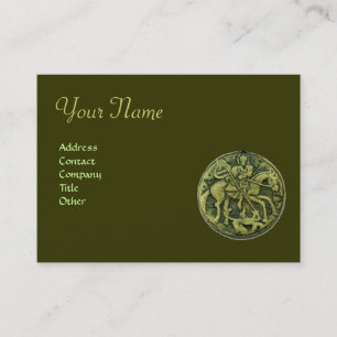 Carte De Visite MONogramme SAINT GEORGE ET DRAGON MEDALLION
