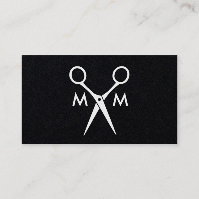Carte De Visite Monogramme Salon Shears (Devant)
