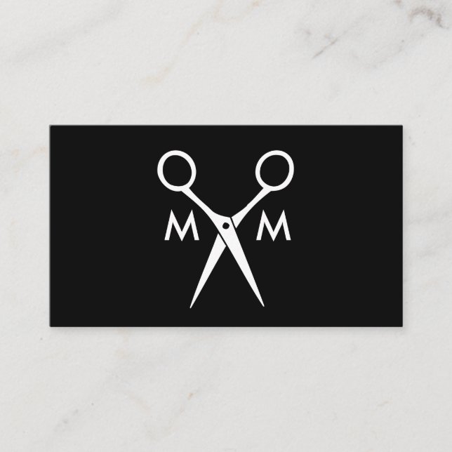 Carte De Visite Monogramme Salon Shears (Devant)
