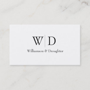 Carte De Visite Monogramme simple