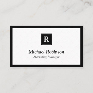 Carte De Visite Monogramme simple et élégant - Personnalisation fa