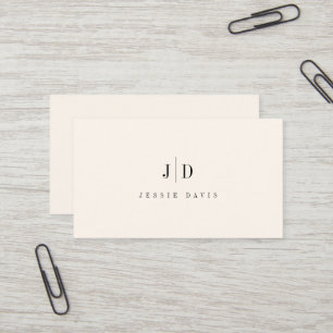 Carte De Visite Monogramme Simple Professionnel Moderne