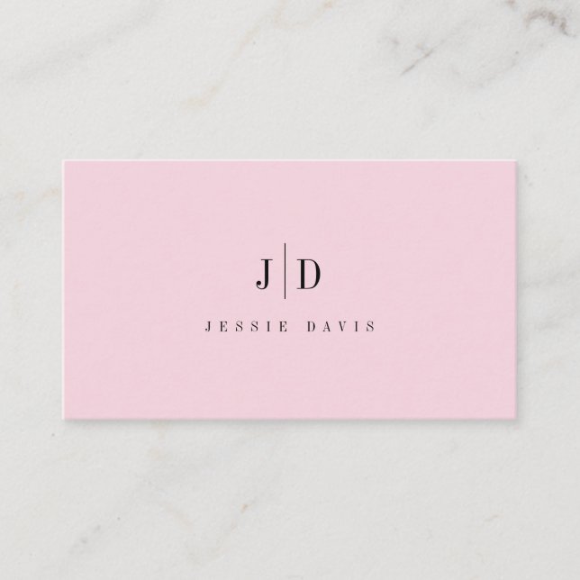 Carte De Visite Monogramme Simple Professionnel Moderne  (Devant)