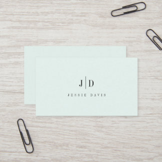 Carte De Visite Monogramme Simple Professionnel Moderne