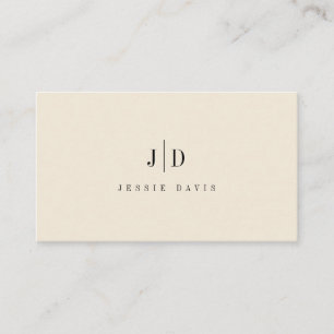 Carte De Visite Monogramme Simple Professionnel Moderne
