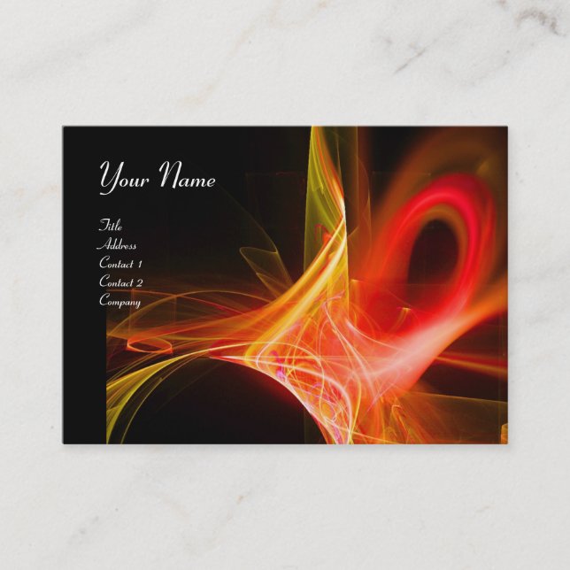 Carte De Visite MONOGRAMME SOURIS Vibrant noir rose rouge (Devant)