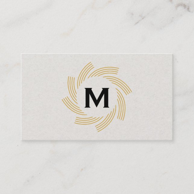 Carte De Visite Monogramme | Spirale 2 (Devant)