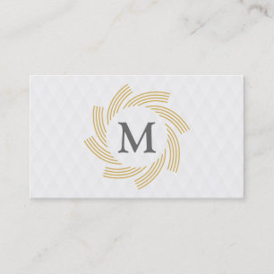 Carte De Visite Monogramme   Spirale, Motif diamant