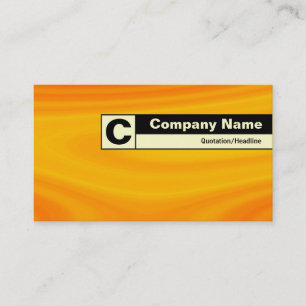 Carte De Visite Monogramme sur bordure - Crème orange