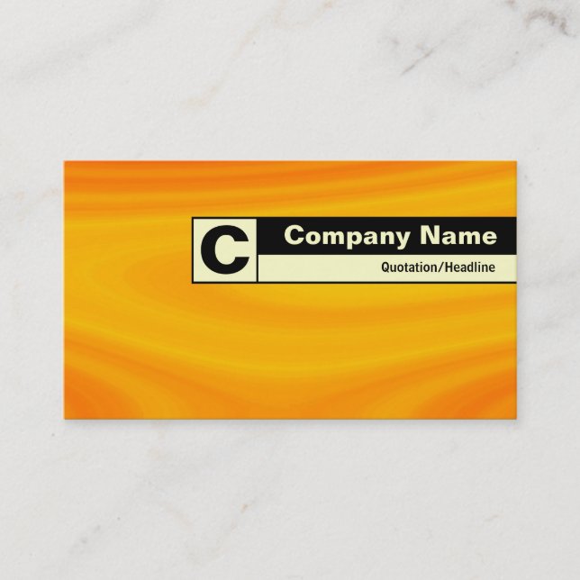 Carte De Visite Monogramme sur bordure - Crème orange (Devant)
