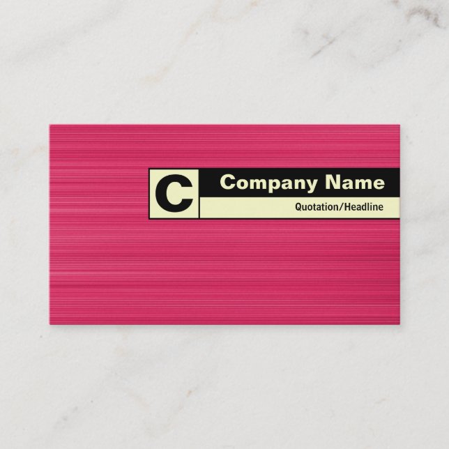 Carte De Visite Monogramme sur bordure - Crimson brossé (Devant)