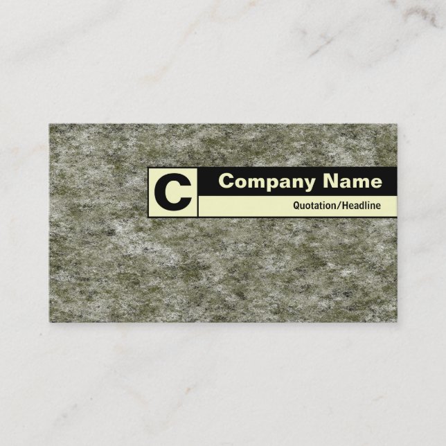Carte De Visite Monogramme sur bordure - Granite numérique (Devant)
