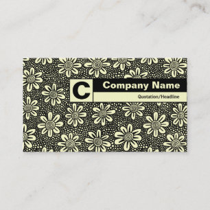 Carte De Visite Monogramme sur bordure - Motif 140617