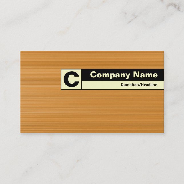 Carte De Visite Monogramme sur bordure - ocre brossé (Devant)