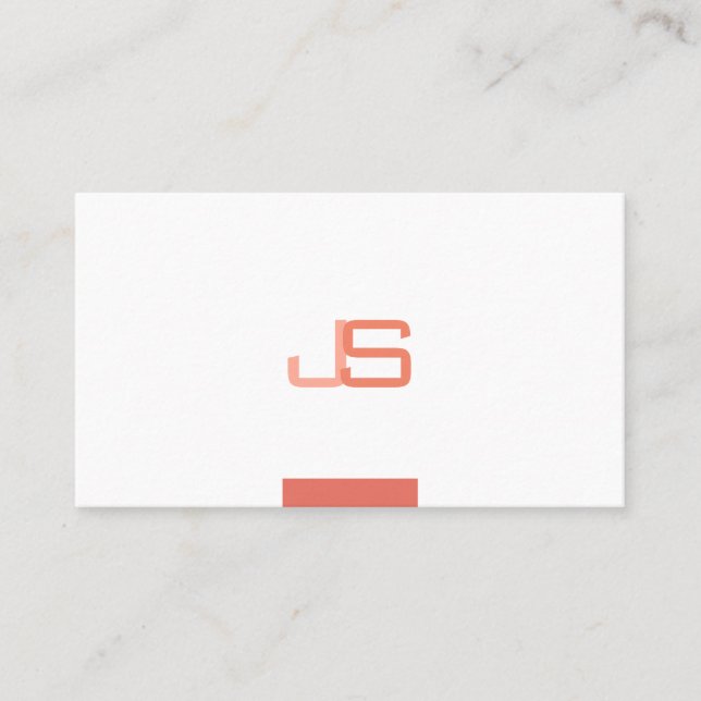 Carte De Visite Monogramme tendance moderne élégant Modèle (Devant)