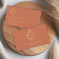 Monogramme Terracotta Faux Gold Vintage Ornat