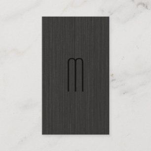 Carte De Visite Monogramme Texture noire