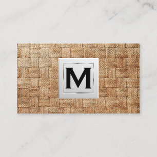 Carte De Visite Monogramme Tissage