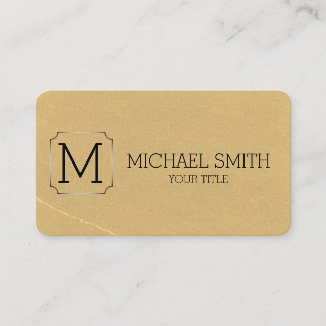 Carte De Visite Monogramme Vintage (Devant)