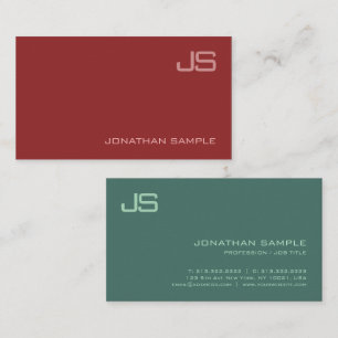 Carte De Visite Monogrammed Elegant Moderne Professionnel tendance