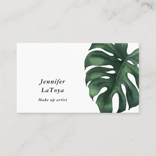 Carte De Visite Monstera Élégant  (Devant)