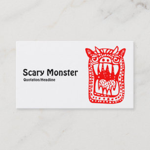 Carte De Visite Monstre d'horreur - Rouge