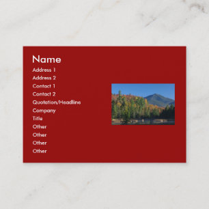 Carte De Visite Mont Whiteface sur l'étang Little Cherrypatch