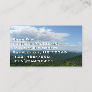 Carte De Visite Montagnes Appalaches I Shenandoah