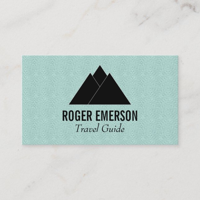 Carte De Visite Montagnes / Arbres (verts) (Devant)