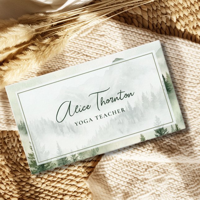 Carte De Visite Montagnes rustiques brumeuses (Créateur téléchargé)