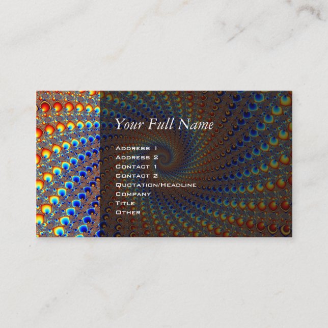 Carte De Visite Monterey Fractal Art (Devant)