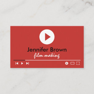 Carte De Visite Monteur de films Youtuber Réalisateur de vidéos Pr