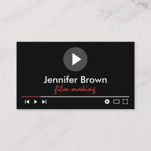Carte De Visite Monteur de production de films Youtuber Réalisateu