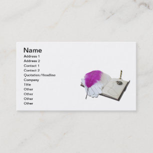 Carte De Visite Montre de gants de stylo de livre