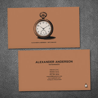 Carte De Visite Montre de poche vintage & horloger