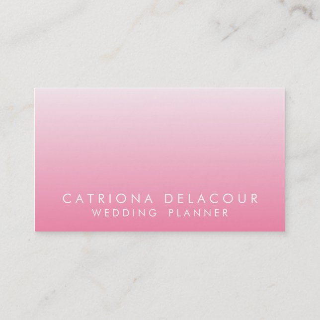 Carte de visite Mood Pink Carnation Ombre (Dos)