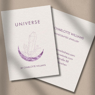 Carte De Visite Moon Crystal Energy Healer Business Card