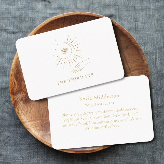 Carte De Visite Moon Eye Yoga Reiki Wellness  (Moon Eye Yoga Reiki Wellness Business Card)