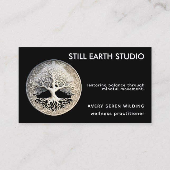 Carte De Visite Moonlight Remembered | Arbre de Vie (Devant)