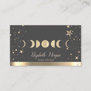 Carte De Visite Moons Gold Stars Yoga Studio