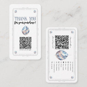 Carte De Visite Moonstone Iridescend Crystal Social Media QR Code