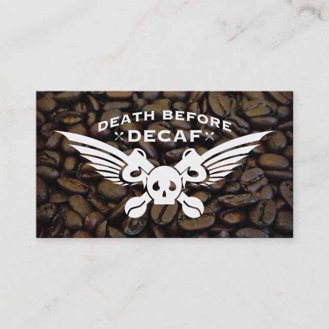 Carte De Visite mort avant café beiche (Devant)