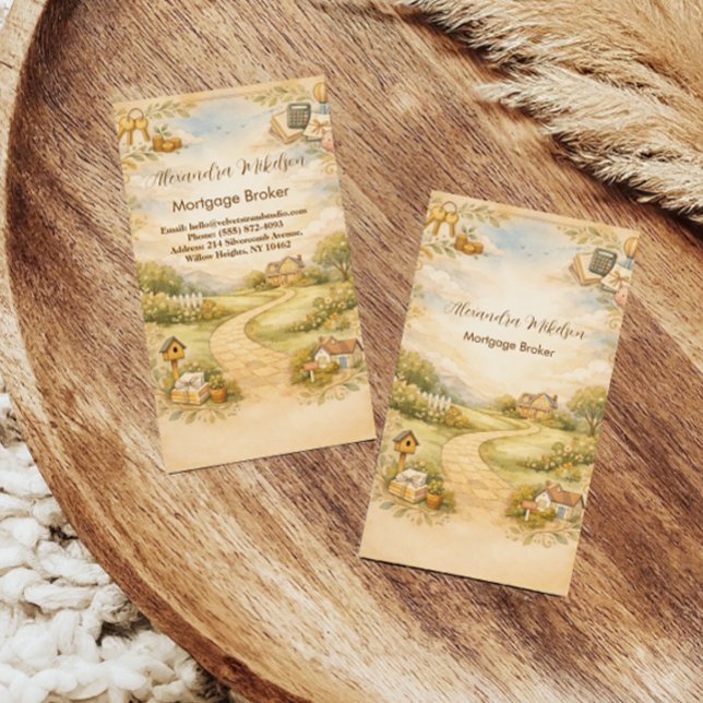 Carte De Visite Mortgage Broker Professional Branding (Créateur téléchargé)