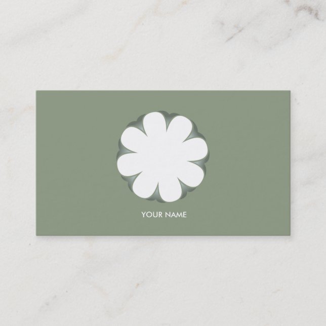 CARTE DE VISITE MOSSGREEN DE FLEUR BLANCHE (Devant)