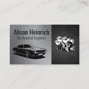 Carte De Visite Moteur de voiture Piston   Magasin automatique