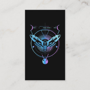 Carte De Visite Moth Pastel Goth Croissant géométrique de cuisin