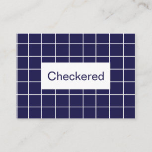 Carte De Visite Motif à carreaux bleus et blancs