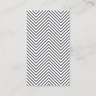 Carte De Visite Motif à la mode et hanche gris/blanc Chevron
