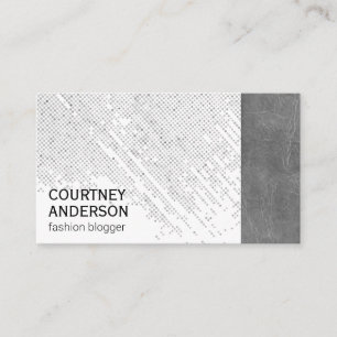 Carte De Visite Motif à points   Cuir