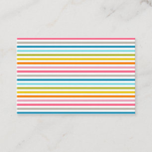 Carte De Visite Motif à rayures colorées